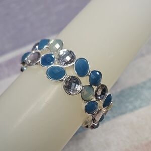 Elegant Blue and Silver Women's Bracelet